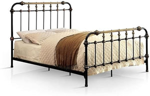 Metal Spindle Bed Frame with Headboard and Footboard