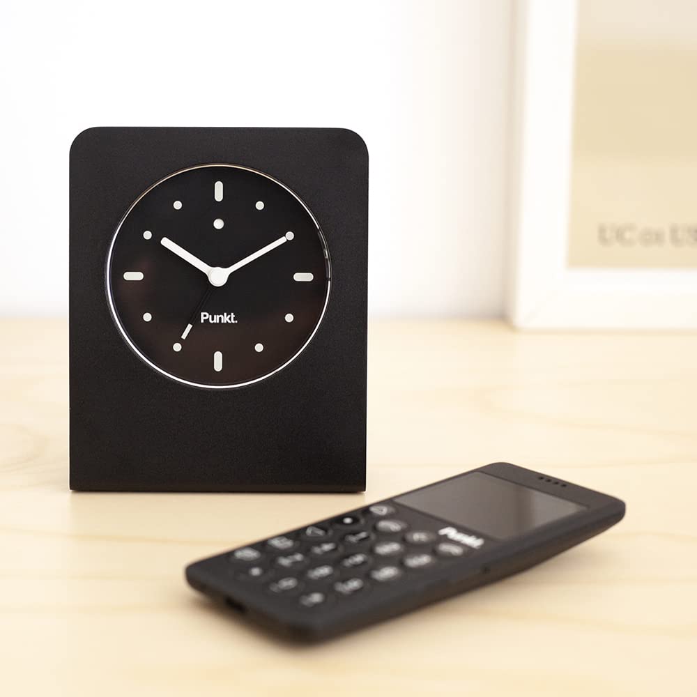 Analog Alarm Clock with Light & Snooze – Silent Bedside Clock