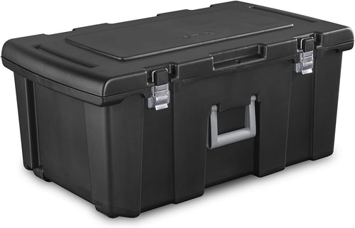23-Gallon Lockable Storage Footlocker with Wheels