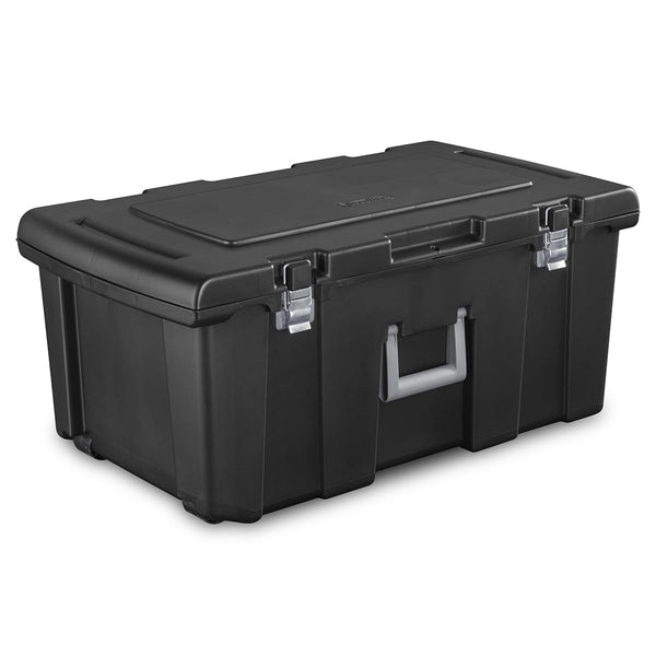 23-Gallon Lockable Storage Footlocker with Wheels