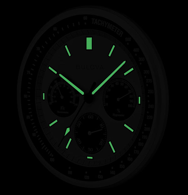 Analog Wall Clock with Temperature & Hygrometer Display