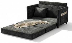 Convertible Loveseat Sofa Bed with Foldable Side Table