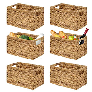 Water Hyacinth Storage Baskets Set of 6