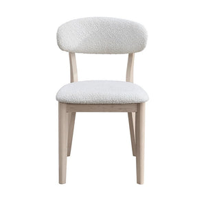 Mid-Century Modern Upholstered Wood Dining Chair — Set of 2