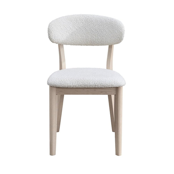Mid-Century Modern Upholstered Wood Dining Chair — Set of 2