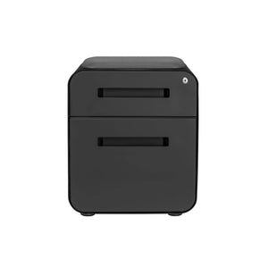 2-Drawer Mobile File Cabinet with Cushion Seat