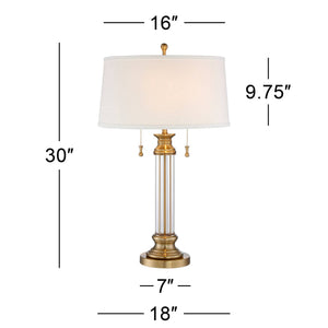 Traditional Glass Table Lamps – Set of 2