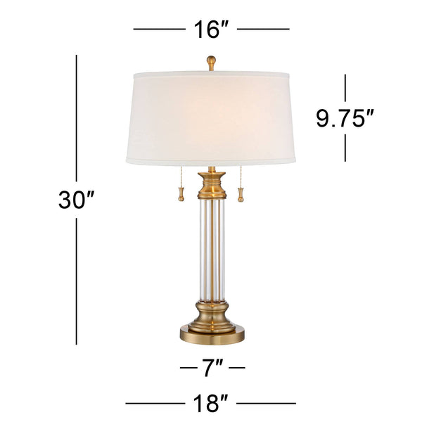 Traditional Glass Table Lamps – Set of 2