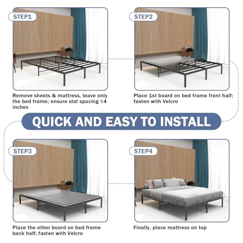 King Size Bunkie Board 76x80 – Heavy Duty Foldable Mattress Support