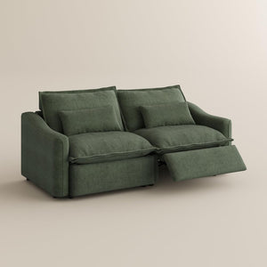 Power Reclining Loveseat – Velvet Modular Sofa with USB Ports