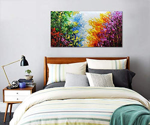Abstract Tree Canvas Wall Art – Hand-Painted Oil Painting