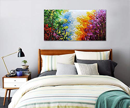 Abstract Tree Canvas Wall Art – Hand-Painted Oil Painting