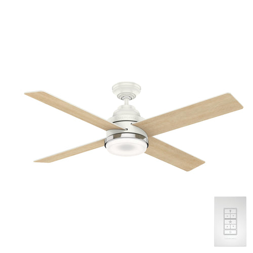 54-Inch Indoor Ceiling Fan with LED Light & Wall Control
