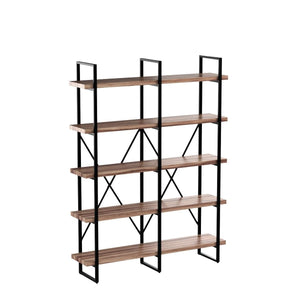 Double Wide 5-Tier Industrial Bookshelf