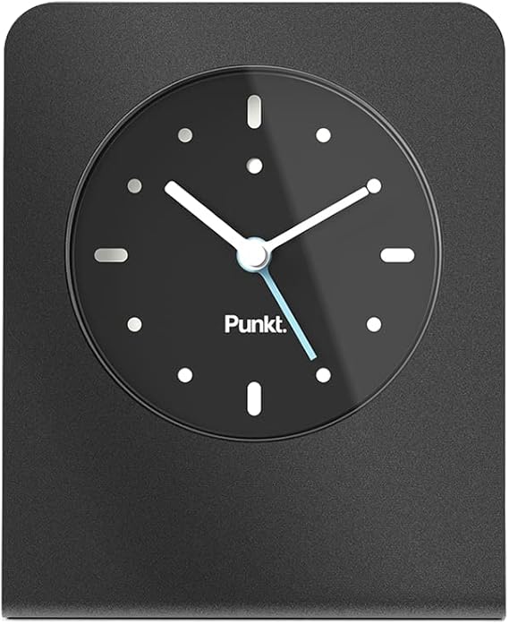 Analog Alarm Clock with Light & Snooze – Silent Bedside Clock