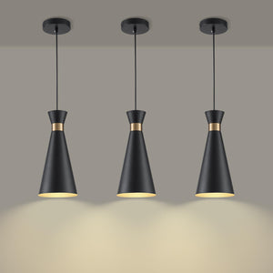 Mini Pendant Lights for Kitchen Island – Black Gold & White