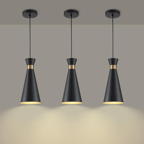 Mini Pendant Lights for Kitchen Island – Black Gold & White