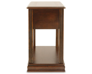 Chairside End Table with Drawer and Fixed Shelf