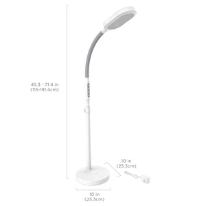Full Spectrum LED Light Therapy Floor Lamp with Adjustable Gooseneck