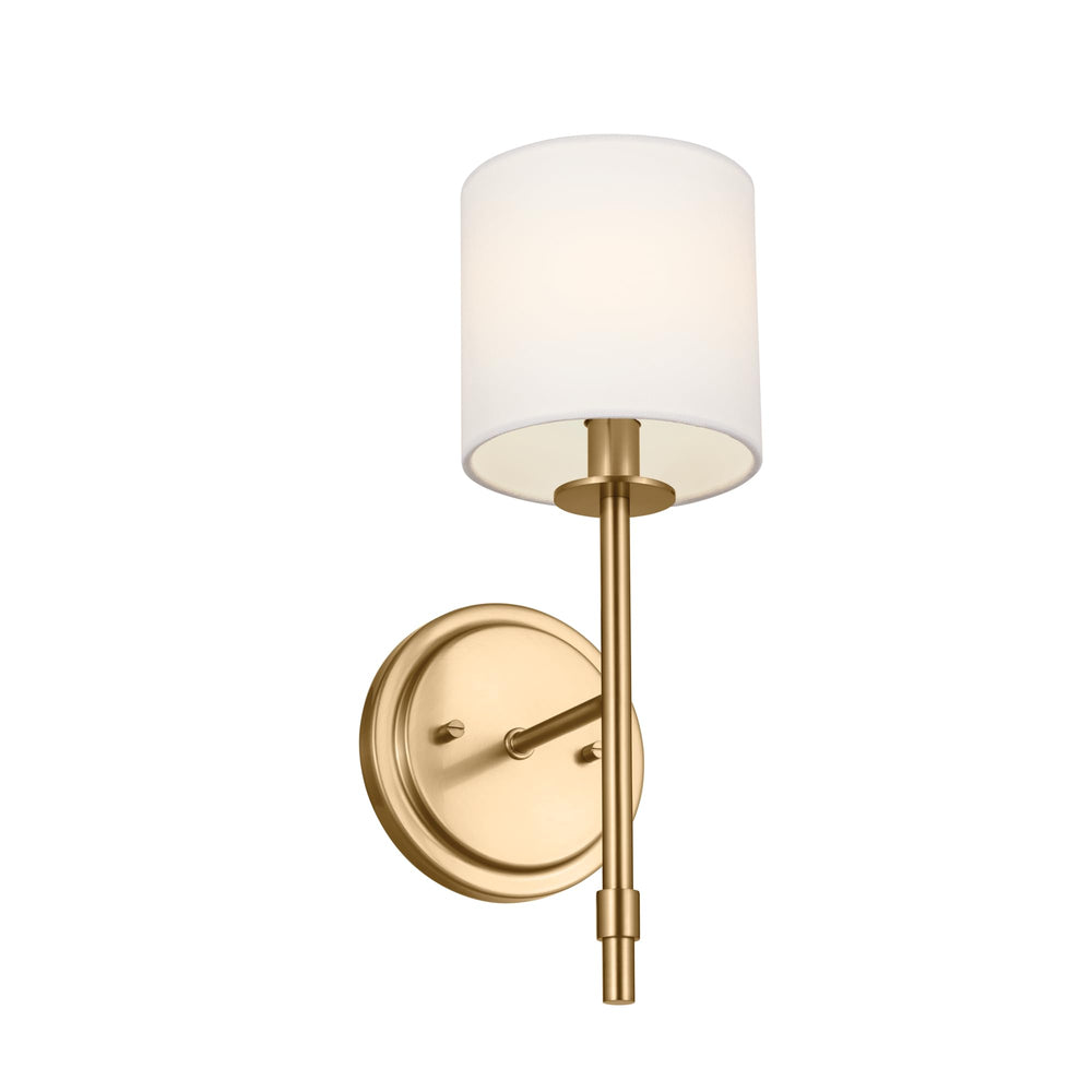 Modern Metal Vanity Wall Sconce with Fabric Shade