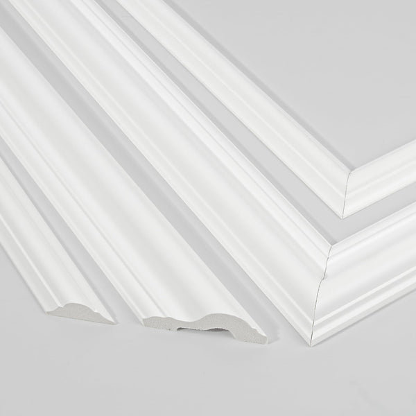 Bilinear Frame Wall Molding Set – 6 Frames, Glue-On, Polystyrene