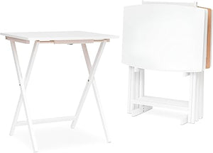 5-Pack XL Folding Tray Tables for Living Room, Kitchen & Small Spaces