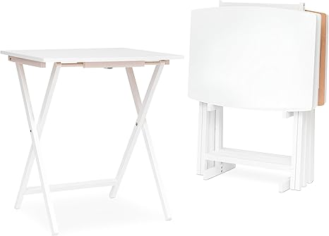 5-Pack XL Folding Tray Tables for Living Room, Kitchen & Small Spaces