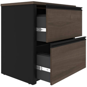 5-Piece L-Shaped Office Desk Set with Lateral Filing Cabinet