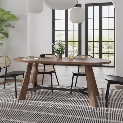 70.86" Oval Dining Table for 6–8 People