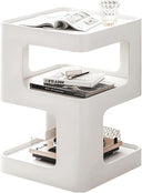 Metal Side Table with Storage – 3-Tier End Table