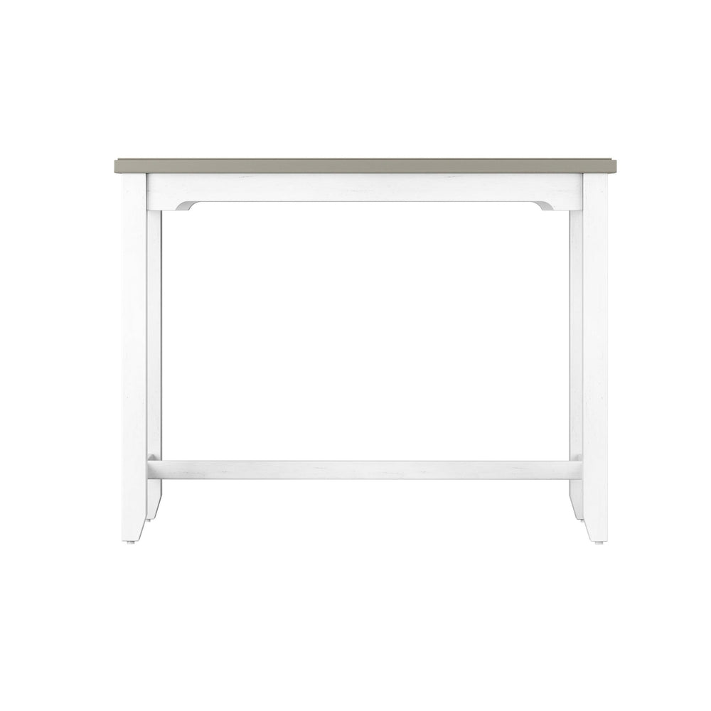 Farmhouse Counter Height Dining Table – Distressed Gray & Sea White