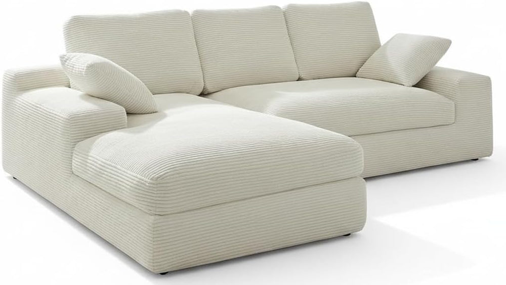 L-Shaped Cloud Sectional Sofa with Chaise