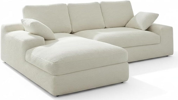 L-Shaped Cloud Sectional Sofa with Chaise