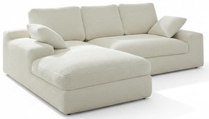 L-Shaped Cloud Sectional Sofa with Chaise