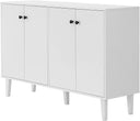 4-Door Wood Sideboard Buffet Cabinet