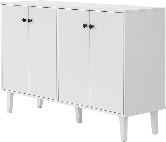 4-Door Wood Sideboard Buffet Cabinet