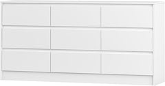 9-Drawer Horizontal Wood Dresser