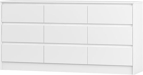 9-Drawer Horizontal Wood Dresser