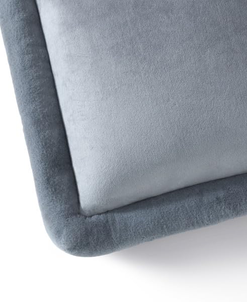 Velvet Throw Pillow 20x20 – Geyser Gray