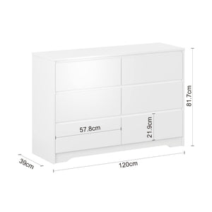 6-Drawer Double Dresser with Deep Storage