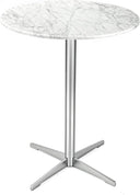 Marble Round End Table with Gold Metal Frame