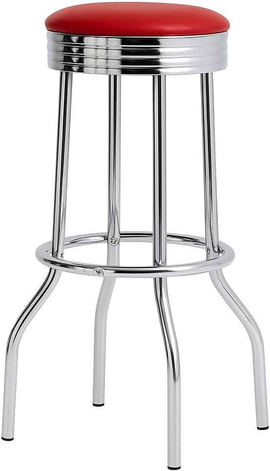 Retro Chrome 3-Piece Pub Bar Set