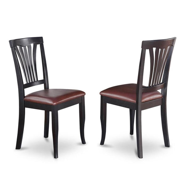 7-Piece Oval Dining Table Set with Butterfly Leaf & 6 Faux Leather Chairs