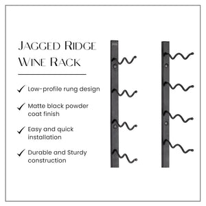 Wall Mounted Metal Wine Rack – 12 or 36 Bottle, Matte Black