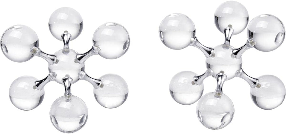 Crystal Chrome Bookends Set of 2