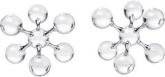 Crystal Chrome Bookends Set of 2
