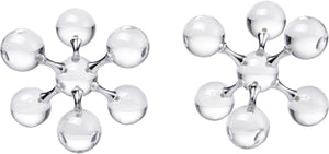 Crystal Chrome Bookends Set of 2