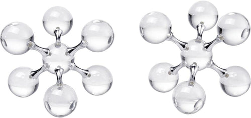 Crystal Chrome Bookends Set of 2