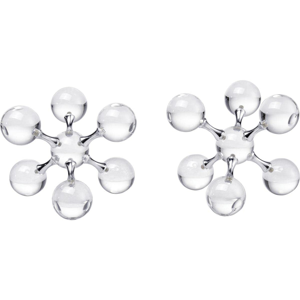 Crystal Chrome Bookends Set of 2