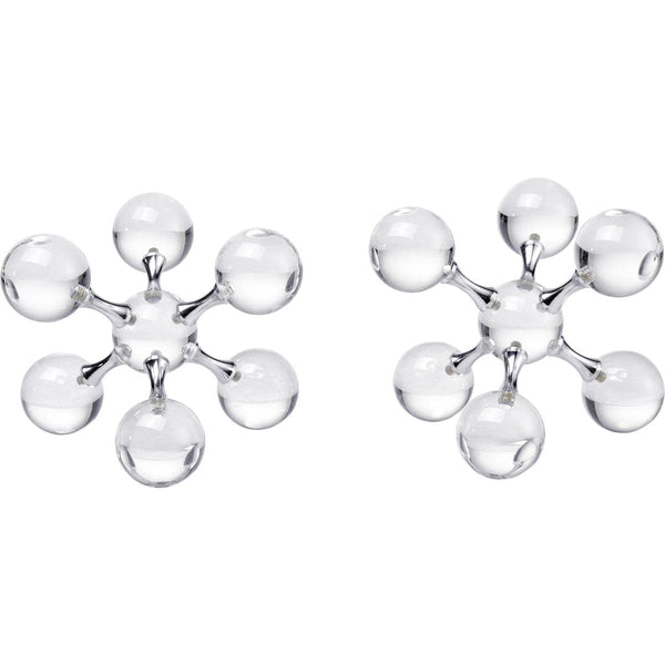 Crystal Chrome Bookends Set of 2